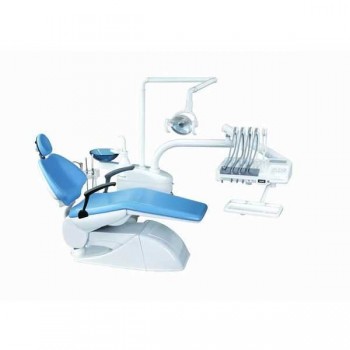 Azimut 200A MO - стоматологическая установка с верхней подачей инструментов, мягкой обивкой кресла и двумя стульями