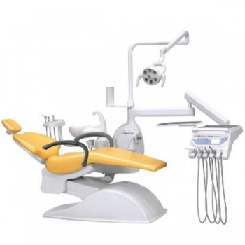 Azimut 400A Elegance MO - стоматологическая установка с нижней подачей инструментов, мягкой обивкой кресла и двумя стульями